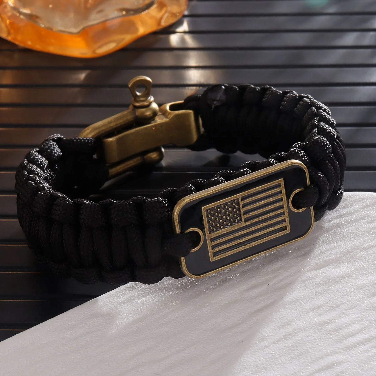 Outdoor Paracord Bracelet Survival Zinc Alloy